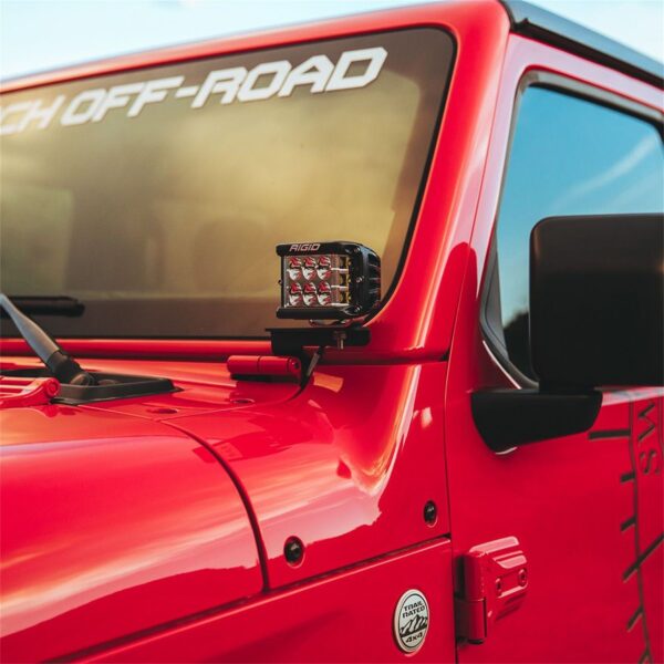 RIGID 2018-2021 Jeep Wrangler JL A-Pillar Mount, Fits D-Series, D-SS, Ignite, Pair