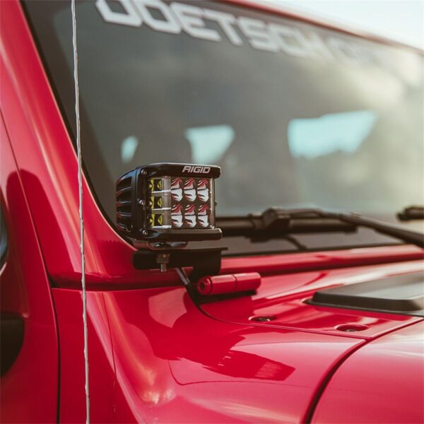 RIGID 2018-2021 Jeep Wrangler JL A-Pillar Mount, Fits D-Series, D-SS, Ignite, Pair