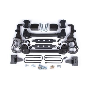 Zone 6" Suspension Lift Kit, 4" Rear Lift, Block; Spacer Front, No Shocks