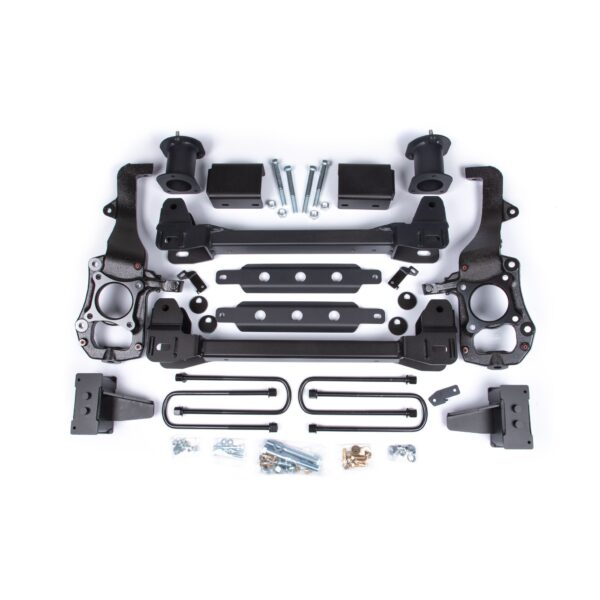 Zone 6" Suspension Lift Kit, 4" Rear Lift, Block; Spacer Front, No Shocks