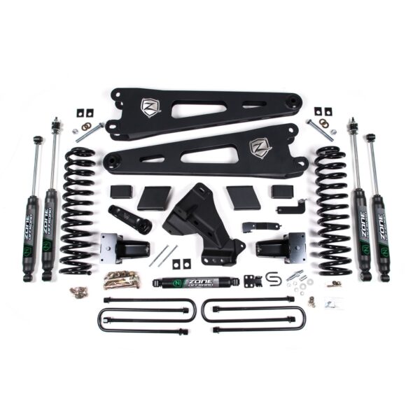 Zone 5" Radius Arm Lift Kit, 3" Rear Lift, Nitro Shocks