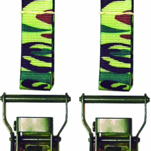 Rodac RDRAT215CAM - Jeu de sangles d'attaches à motif camouflage, 2 pièces, 1" x 15', 1500lb