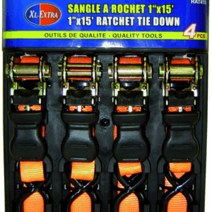 Rodac RDRAT415 - Jeu de sangles à cliquet 1" x 15' - 4 pièces