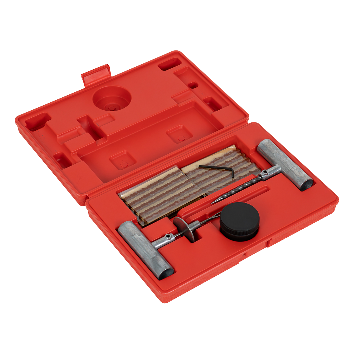 Rodac RDTRKHD - Ensemble de réparation deluxe pour pneus - 35 pièces
